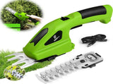 Carbon Steel Electric Pruning Shears 2-in-1, Cordless Hedge Trimmer, Grass & Shrub Cutter, V1232-DDXJ-YY-001