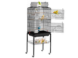 Large Bird Cage, 62 in, Open Top Parakeet Cage with Rolling Stand, Steel Bird Flight Cage with V952-ZMSDXNLL18W1DWI2NV0