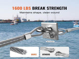 T316 Stainless Steel Cable 3.18mm 7x7 Steel Wire Rope 182.3m Cable Railing V952-BXGGSSBXG3160WC09V0