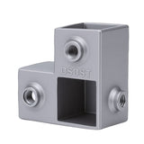 8PCS Square Tube Connector Aluminum 1 Inch 3 Way L Shaped Pipe Fitting 90 Degree Clamp Tube Corner V1294-YM0901-3114250095611