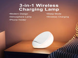 AIPOWER Bedside Lamp with Wireless Charger and Phone Holder Touch XFAP-KR02P-WH-CN