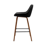 Artiss 2x Bar Stools PU Seat Wooden BA-TW-8206-BKX2