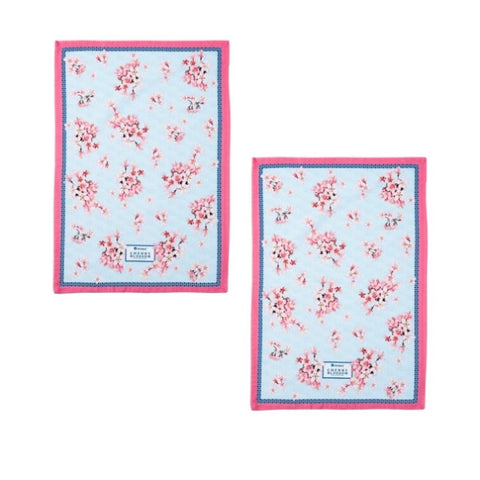 Ashdene Set of 2 Cherry Blossom Cotton Kitchen Tea Towels 50 x 70 cm V442-LDE-TEAT-SETOF2CHERRYBLOSSOM-PINK-RE