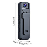 1080p HD Body Camera, Mini Wearable Action Camera with Clip, Portable Pocket Camcorder for Travel, V1366-AZ2-W-16390
