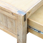 Coffee Table Solid Acacia Wood & Veneer 1 Drawers Storage Oak Colour V43-CT-NOW-OAK