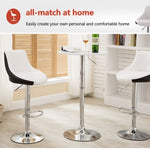 Bar Stools Kitchen Bar Stool Leather Barstools Swivel Gas Lift Counter Chairs x2 BS8403 White V255-8403-WHITE