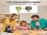 Button Maker Machine, 32 mm, Pin Maker Machine with 500pcs Button Parts, Circle Cutter, Hex Wrenches V952-BJSKXZJ32MMSGX9LR001V0