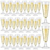144x 210ml Premium Plastic Wine/Champagne Glasses Flutes Bulk - Clear V563-HP0716-6-1BOX