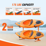 Freestanding Kayak Storage Rack, Kayak Stand for 2 Kayak Canoe Paddleboard, Heavy-duty Steel Kayak V952-DLS2G0000000ADO3DV0