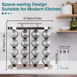 CARLA HOME 20-Jar Spice Rack Organizer Storage for Kitchen Countertop or Cabinet V178-36187