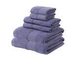 Purple Luxury 6-Piece 100% Cotton Towel Set - 2 Bath Towels, 2 Hand Towels, 2 Face Towels V888-ELOSUNG16783