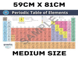 Periodic Table of Elements Poster Print Science for Home or School - 59cm x 81cm V563-9781922818324-A1