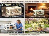 Foldable Hard Cat Carrier, Transparent Pet Crate for Cats & Small Dogs, Collapsible Travel Kennel V1107-136-47040-APR