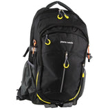 Pierre Cardin Mens Nylon Travel & Sport Large Backpack Bag in Black V563-PC3851-BLK