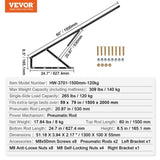 VEVOR Bed Lift, 1500x2000mm Compatible Extra-large Size 140kg Load Bearing, DIY Wall Bed Mechanical V952-CXSJQ1500MM1A79I8V0