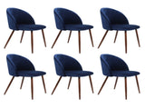 Levede 6x Dining Chairs Seat French Navy CH1037-2-NVX3