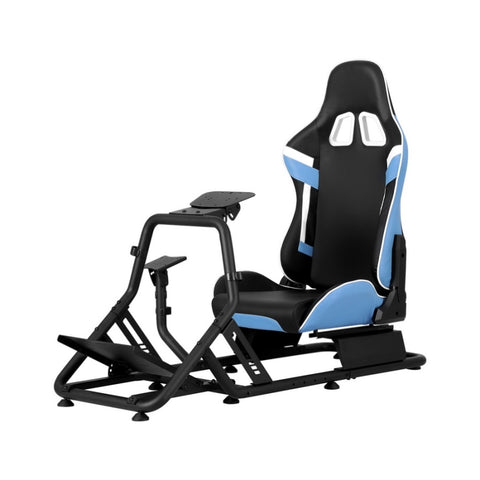 Artiss Racing Simulator Cockpit Steering Wheel Gaming Chair Blue RSC-KP02-BK-BU