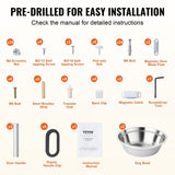 VEVOR Pet Feeding Station w/ 2 Elevated Dog Bowls Dog Food & Toy Storage Cabinet V952-MZCWHSWT17INOQPQNV0