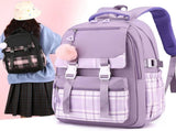 Girls School Student School Bag Outdoor - Youth school bag - - Pink - Luxury V1188-MS101-02744-1