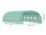 Walk-in Tunnel Greenhouse, 19.4x9.7x6.5 ft Hoop House Greenhouse Tunnel, Plant Hot House with V952-SDXWS20X10X7U1NJ3V0