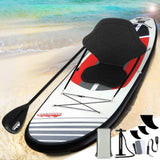 Weisshorn Stand Up Paddle Board 11ft Inflatable SUP Surfboard Paddleboard Kayak Surf Black SUP-D-11FT-81-15-BK