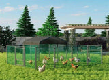 Extra Large Green Chicken Coop Cage Run Rabbit Hutch Walk In Hen Enclosure 300x400x270cm V178-59383