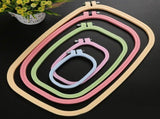 5 Pcs Plastic Embroidery Hoop Crosses Stitching Hoop Embroidery Frame Candy Color Embroidery Hoop V1369-AZ3-W-14124