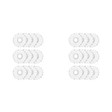 Glass Bobeches forstick Holders,24 Pcs Ribbed Drip Protectors Rings for Tapers, V1192-AZ-W-20737