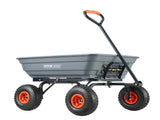 Dump Cart, Poly Garden Dump Cart with Easy to Assemble Steel Frame, Dump Wagon with 2-in-1 V952-SLZXTC600B005GQJAV0