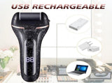 Electric Callus Remover For Feet, Rechargeable Pedicure Kit With 3 Roller Heads, 2 Speeds LED V1237-ZY-807-094
