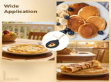 Nonstick Crepe Pan with Wooden Spreader Tool, 8 in Aluminum Alloy Pancake and Dosa Flat Skillet, V1369-AZ3-W-08712