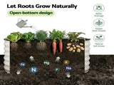 Green Fingers Round Metal Raised Garden Bed 90x45cm Planter Box White GARDEN-AG-ROU-9045-WH