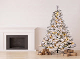 Christabelle 2.3m 7.5ft Snowy Dorset Pine Christmas Tree Pre Lit Multi Function LED Lightly Flo 112_WFLSD75
