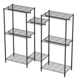 CARLA HOME Heavy Duty Clothing Garment Rack Organizer with Hanging Rods & Storage Shelves for V178-36179