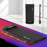 Everfit Treadmill Electric Walking Pad with Incline Under Desk Home Gym Black TMILL-400-INC-BK