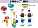 Professional Car AC Repair Kit, Schrader Valve Core Removal Tool with Quick Release for High and Low V1189-LC-QP-00213