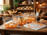 100 Pack Clear Plastic Bread Bags with Handle, 12.5 x 10.4 Inch Large Zipper Toast Bag, Portable V1259-DP01-A-950