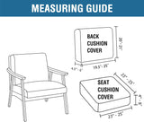 Chair Slip Covers with Arms 2 Piece Sofa Covers Super Stretch Chion Covers for Modern Living Room V1258-DP02-F-640