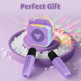 Mini Cat Ear Karaoke Machine Wireless Microphones USB Rechargeable RGB Party - Barbie pink - Size 01 V1106-791-05515-BAR-01
