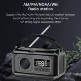 Solar Hand Crank Emergency Radio Grey V728-OBA1005006612733062