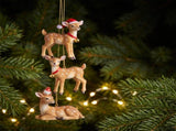 Christabelle 3 Reindeer Christmas Ornaments Assorted Cute Novelty Figures 9cm Xmas Tree Decorat 112_SHD2004