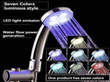 LED Shower Head Battery-Free Shower Head Glowing Shower Head Air Injection - Silver - Size Seven V1106-DSZ-SHOWER2-001-SLR-SEVEN-COLORVARIABLELIGHT