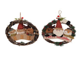 Christmas Wreath Fadeless Durable Joyful Vibes Rich Bright Colors Grapevine Wreath for Door Window V1294-YM0512-3115220135112