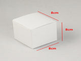 50 Pack of White 8x8x8cm Square Cube Card Gift Box - Folding Packaging Small rectangle/square Boxes V382-50WHBXCUBE8X8X8
