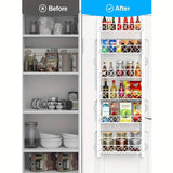 CARLA HOME 6 Tier Adjustable Baskets Over Door Pantry Organiser for Home Kitchen LSB-36119