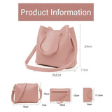 Fashion PU Leather Tote Bag Set for Women Handbag Shoulder Bag V1263-JX-3491