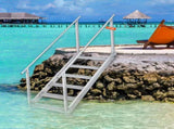 Dock Ladder, 1.09 m-1.29 m Adjustable Height, 227 kg Load Capacity, Aluminum Alloy 6 Steps Pontoon V952-MTFSTWJFHXJD5J314V0