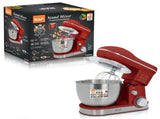 Versatile Stand Mixer with 4.0L Stainless Steel Bowl and 1600W Motor for Home Baking, Dough V1341-ZY-X4NDNYTW-RED
