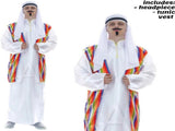 Arabian Man Costume Middle Eastern Party Sheik Dress Arab Pilgrim Sultan V563-12103