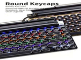83 Keys Retro Punk Typewriter Mechanical Keyboard, Dual-Mode Bluetooth Hot Swappable Clicky Blue V1221-XM-LB5292-ZS176